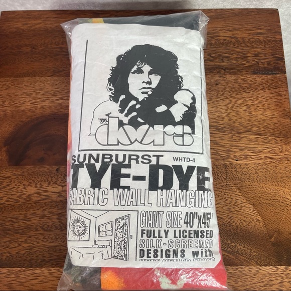 “DOORS” Jim Morrison SunBurst Tye-Dye Fabric Wall Hanging NWT - Picture 9 of 11